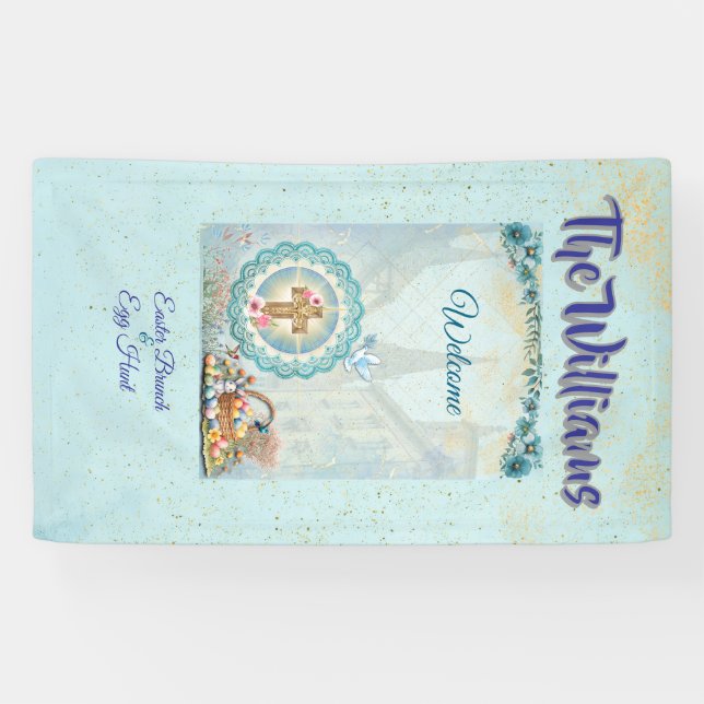 - Osterbrunch Willkommensbanner – Personalisiert Banner (Horizontal)