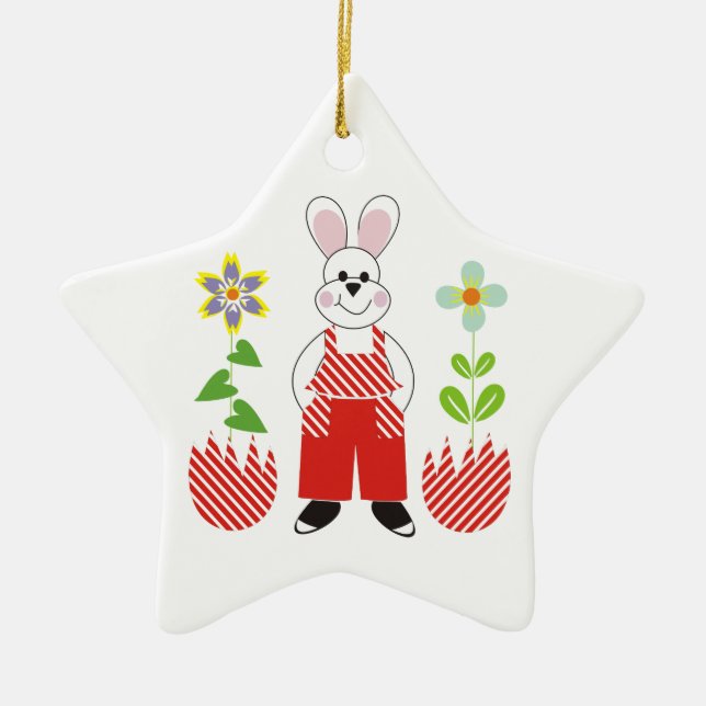 Osterbrunneneier Blume nach Maß Keramik Ornament (Vorne)