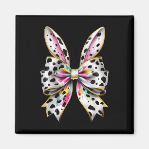 Osterbsonnige Rabbit Coquette Bow Happy OsterGirl Magnet
