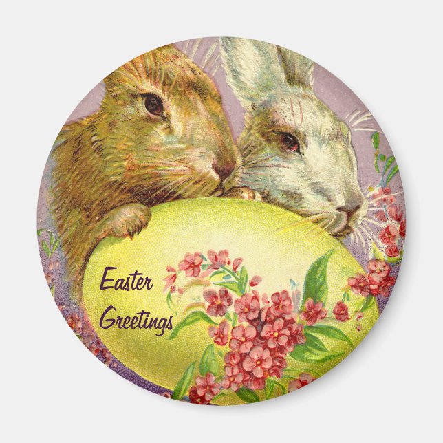 Osterbünen und Vintages Eier Magnet (Vorne)