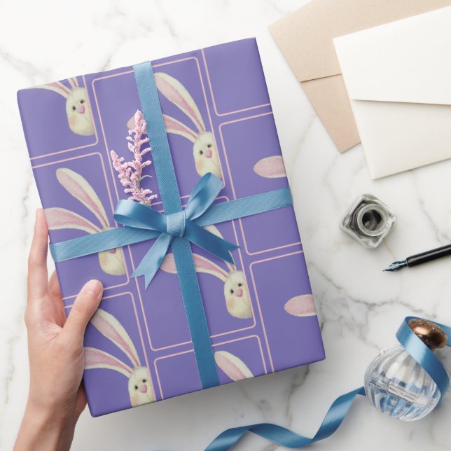 OsterBunnies auf Lila Geschenkpapier (Schenken)