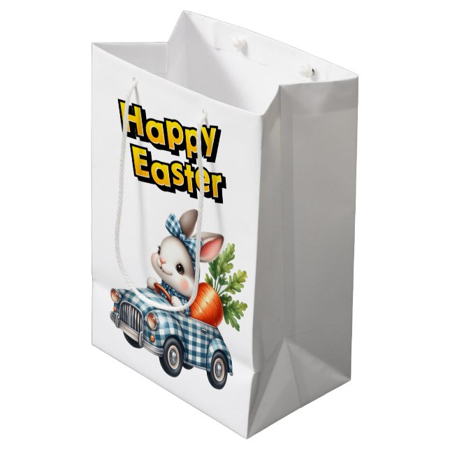 OsterBunnies Mittlere Geschenktüte (Vorderseite Schrägansicht)
