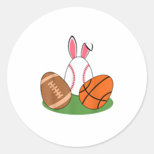 Osterbunny American Football Sports Men Boys Kind Runder Aufkleber