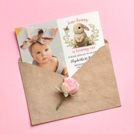 Osterbunny Girl Foto Geburtstagseinladung Postc Postkarte