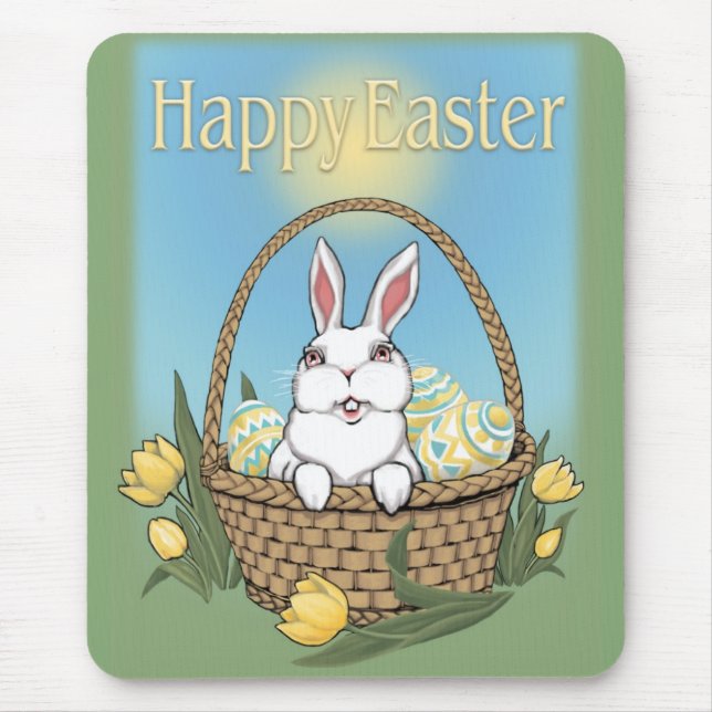 Osterbunny Mousepad Festliche Osterdekoren (Vorne)
