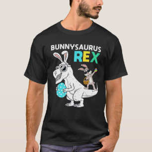 Osterbunnysaurus T Rex Dino Dabbing Rabbit Boys T-Shirt