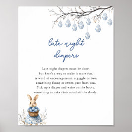 OsterChinoiserie Babydusche Späte Nachttaucher Poster