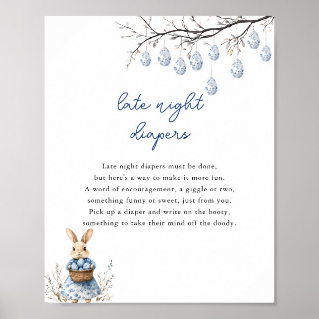 OsterChinoiserie Babydusche Späte Nachttaucher Poster (Vorne)