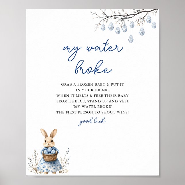 OsterChinoiserie Mein Wasser Broke Baby Duschenspi Poster (Vorne)