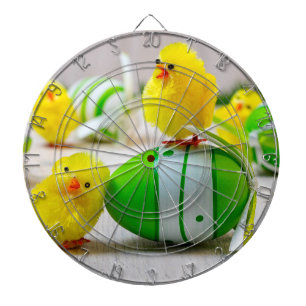 Osterdekoration - Ostereier und Küken Dartscheibe