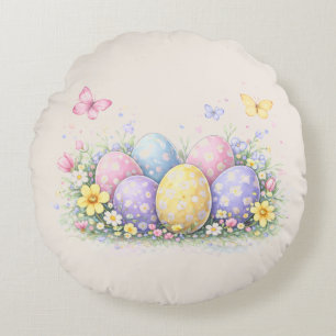 Osterdekorationen Eier Wurfkissen Rundes Kissen