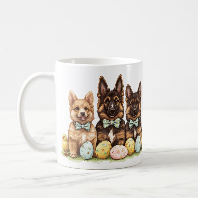 Osterdeutsche Schäferhunde Kaffeetasse (Links)