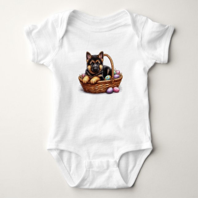 Osterdeutscher Schäferhund Baby Strampler (Vorderseite)