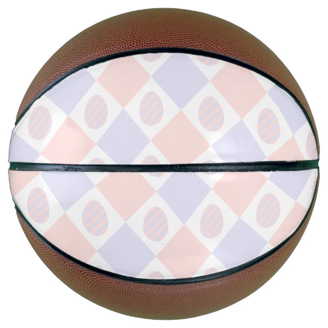 Osterdiamantmuster mit dekorierten Eiern Basketball (Vorderseite)