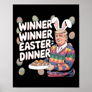 Osterdinner-Gewinner Trump Hase Sucht Eier Glückli Poster