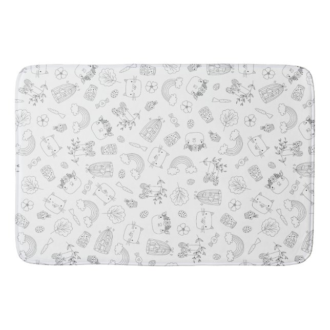 Osterdoodle Kiddie Muster Badematte (Vorderseite)