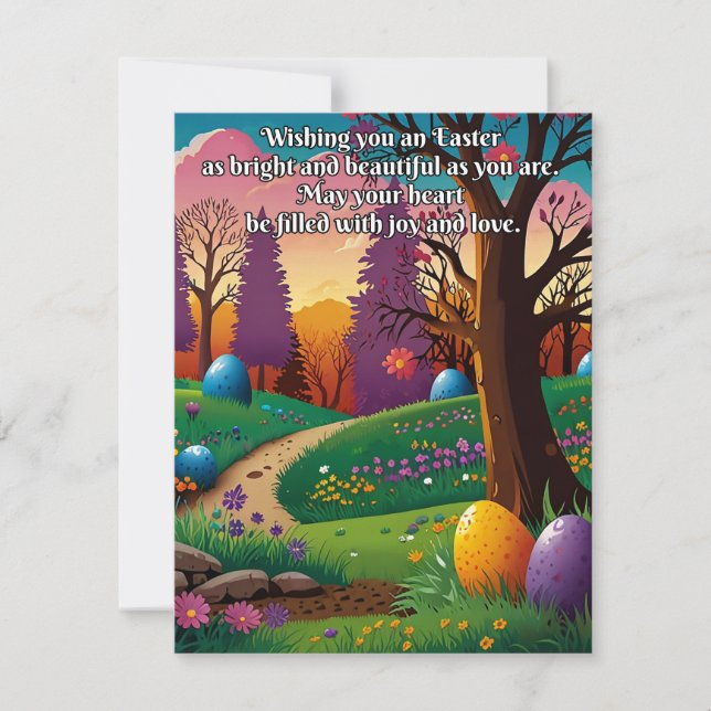 OSTERE GREETINGS FEIERTAGSKARTE (Vorderseite)