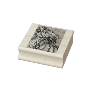 OSTEREI-DRAGON, FANTASIE RUBBER-BRIEFMARKE GUMMISTEMPEL