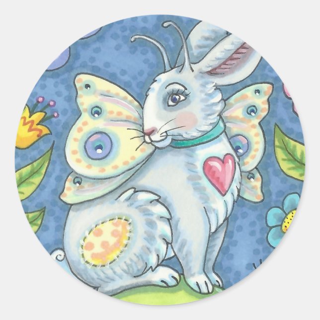 OSTEREI-FAIRE, FANTASY-RABBIT-STEUERELEMENT RUNDER AUFKLEBER (Vorderseite)