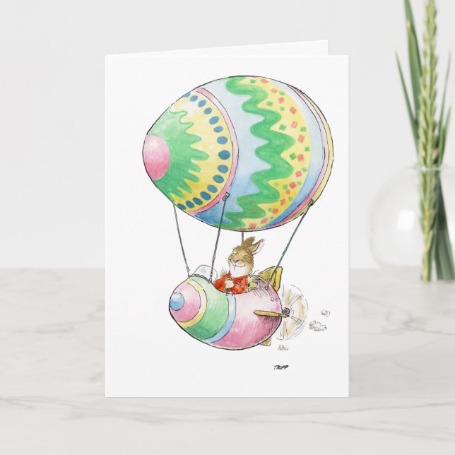 Osterei-Heißluft-Ballon-Karte Karte (Vorderseite)