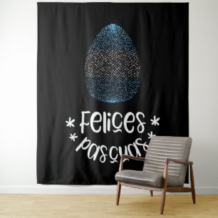 Osterei mit argentinischer Flagge Wandteppich