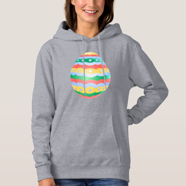 Osterei-mit Kapuze Shirt der Osternhoodies-Frauen (Vorderseite)