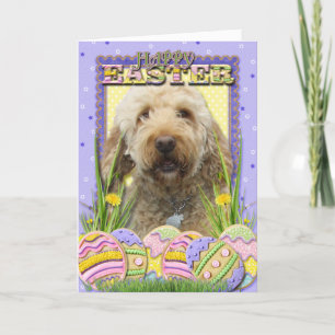 Osterei-Plätzchen - GoldenDoodle Feiertagskarte