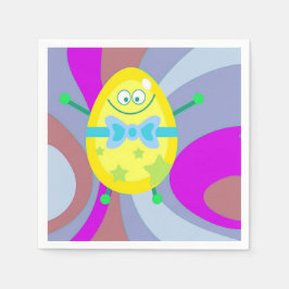 Ostereier auf einem Papier Napkin Serviette