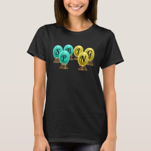 Ostereier auf Ohrring-Sprichwort-Frühling für Ea T-Shirt
