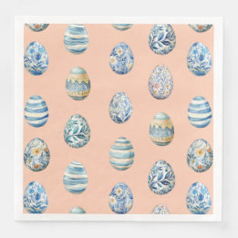 Ostereier auf Pfirsichpapier Napkin Serviette