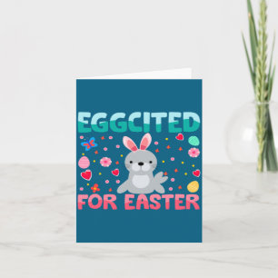 Ostereier aufgeregt für Osterhasen Seelöwen Hasen  Karte