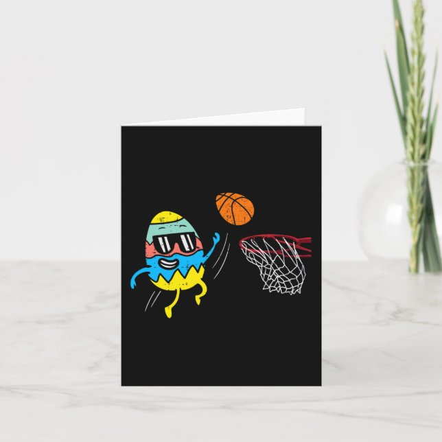 Ostereier Basketball Niedliche Sportler Männer Jun Karte (Vorderseite)