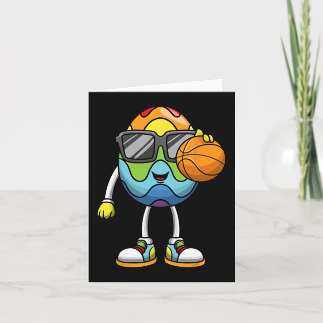 Ostereier Basketball Sportboys Männer Kinder Karte (Vorderseite)