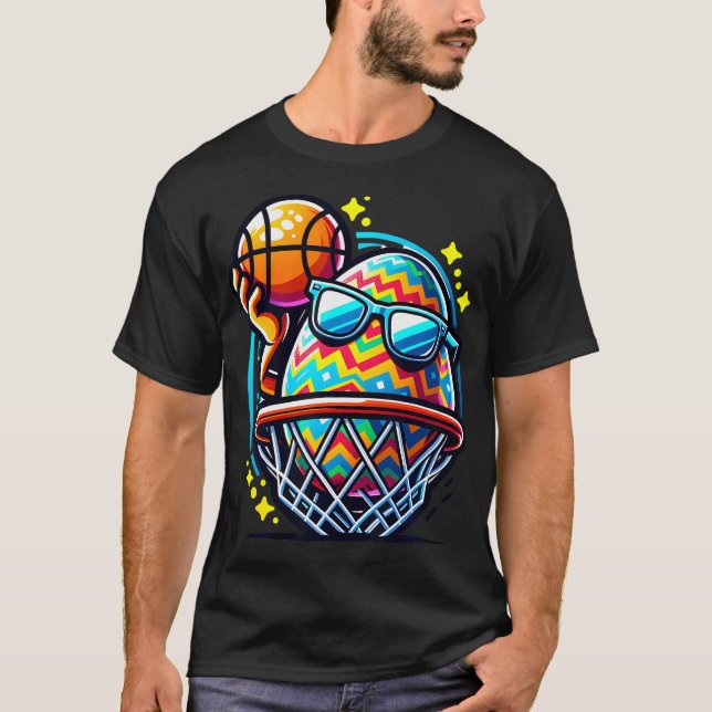 Ostereier Basketball Sportboys Männer Kinder T-Shirt (Vorderseite)