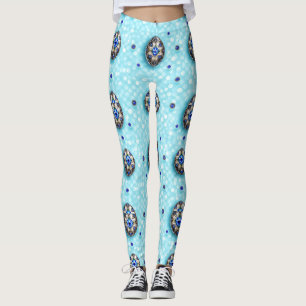OSTEREIER ~ Blautöne 3D ~ Leggings