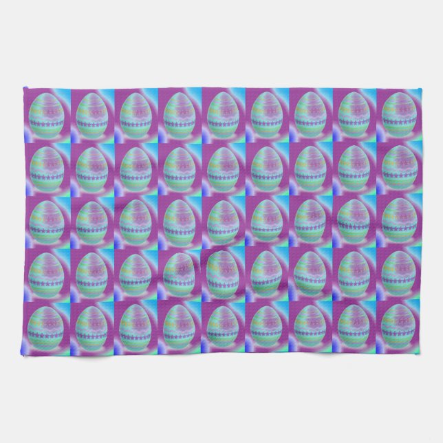 Ostereier-Blues Handtuch (Horizontal)