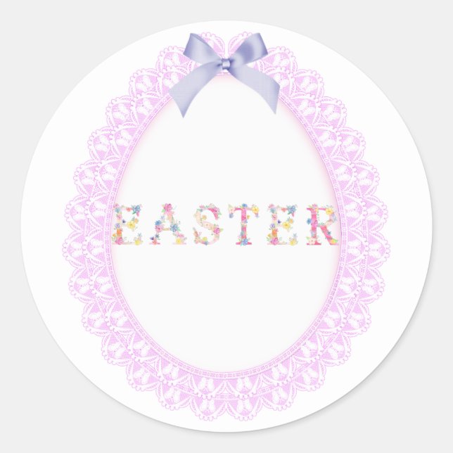 Ostereier, Blume, klassischer Rundaufkleber Runder Aufkleber (Vorderseite)