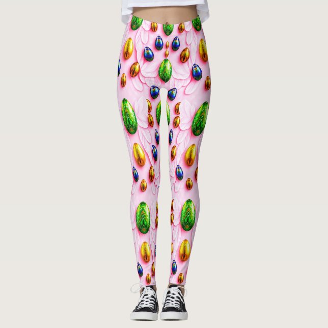 OSTEREIER ~ Bunte 3D ~ Leggings (Vorderseite)