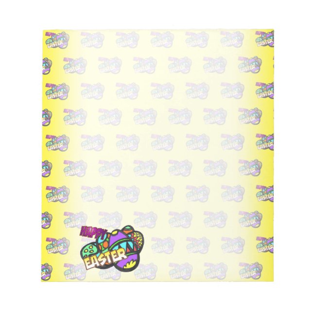 Ostereier Cartoon Notepad Notizblock (Vorderseite)