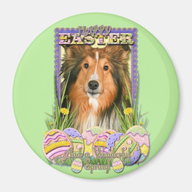 Ostereier-Cookies - Sheltie Magnet (Vorne)