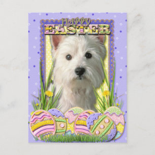 Ostereier-Cookies - West Highland Terrier Feiertagspostkarte