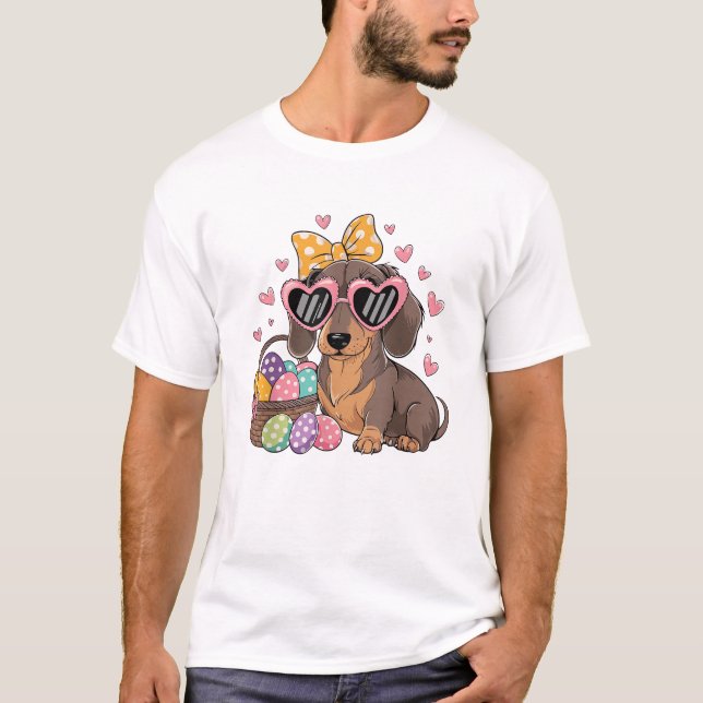 Ostereier Dachshund T-Shirt (Vorderseite)