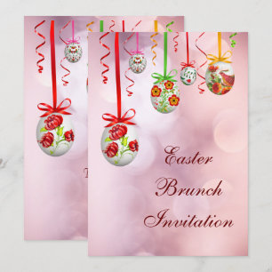 Ostereier Dekorationen & Streamers Osterbrunch Einladung