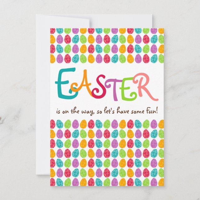 Ostereier Einladung (Vorderseite)