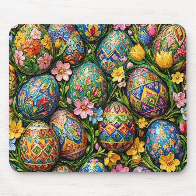 ~ OSTEREIER ~ Elegant verziert ~  Mousepad (Vorne)