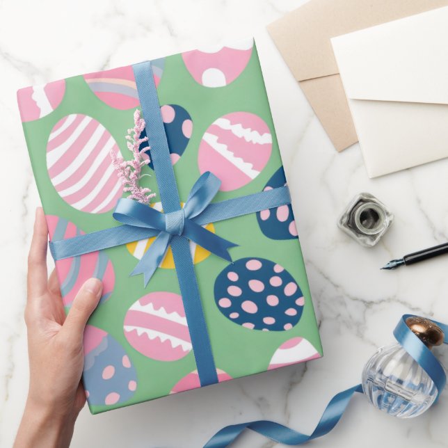 Ostereier farbenfrohe Muster Geschenkpapier (Schenken)