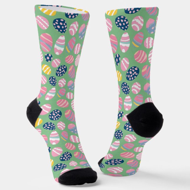Ostereier farbenfrohe Muster Socken (Gewinkelt)