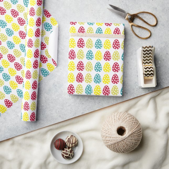 Ostereier farbenfrohe Ostern Geschenkpapier (Kunsthandwerk)