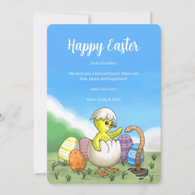 Ostereier Feiertagskarte (Vorderseite)