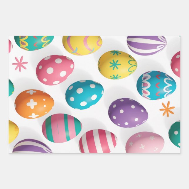 Ostereier Foto Geschenkpapier Set (Vorderseite)